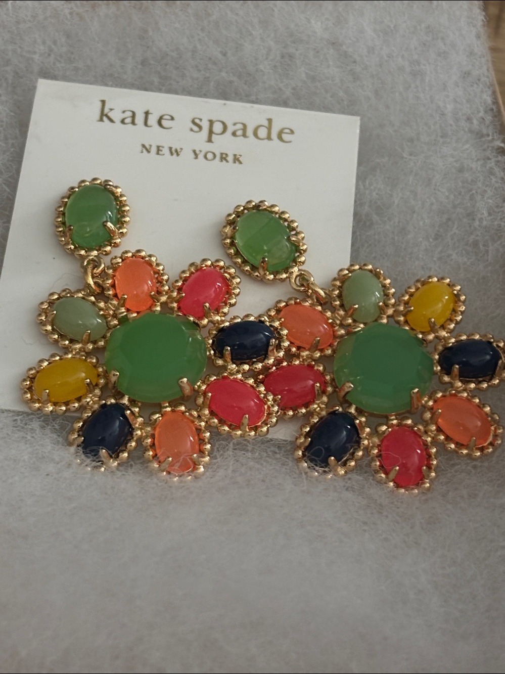 Kate Spade Amalfi Mosaic Earrings multi colors chandelier drop dangle NEW